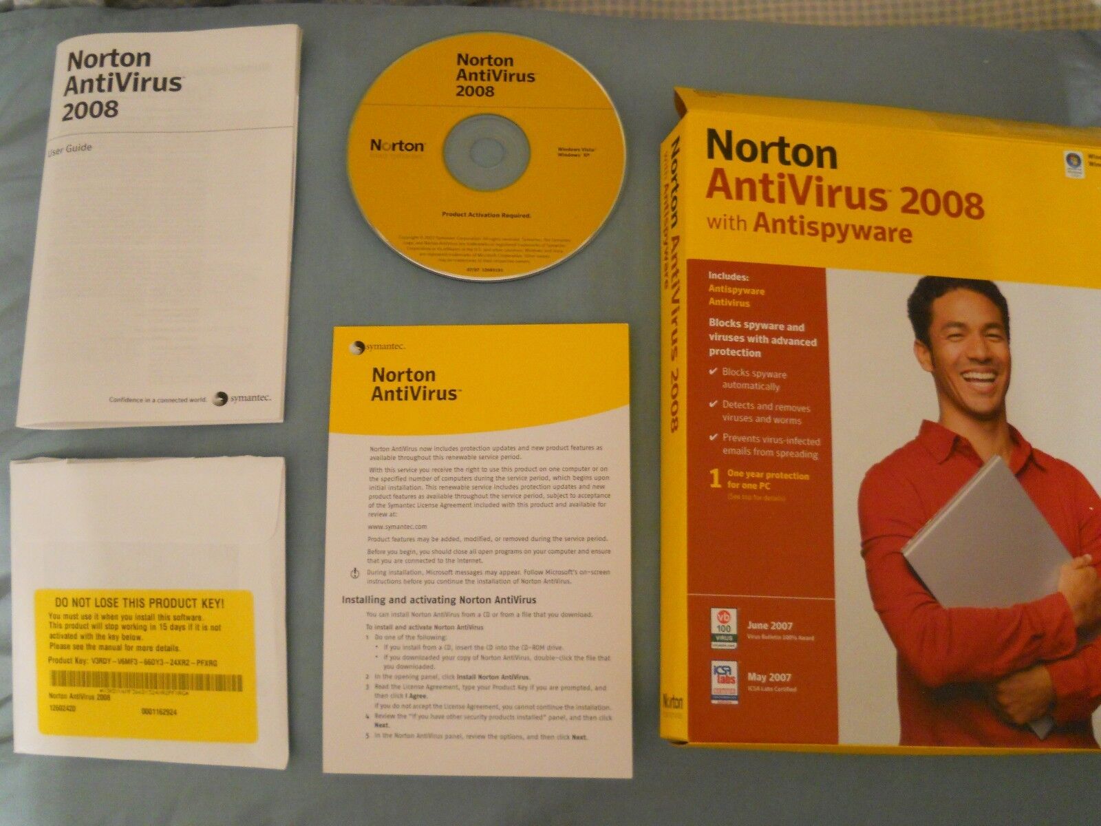 Collectible Software: Norton AV 2008, Quicken '97, Algebra 1 & Webster's Diction