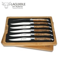 Laguiole En Aubrac - 6Er Set Steakmesser Frankreich - Linde - Edle Tafelmesser