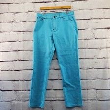 RALPH LAUREN Jeans Womens 10 Zip Straight Denim Blue 5-Pocket