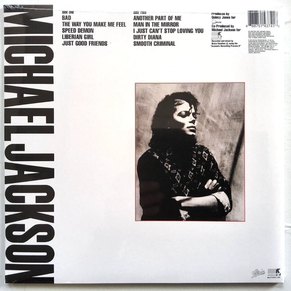 Michael Jackson– Bad LP Album vinyl record in gatefold sleeve 2016 MINT Gatefold - Image 2 of 4