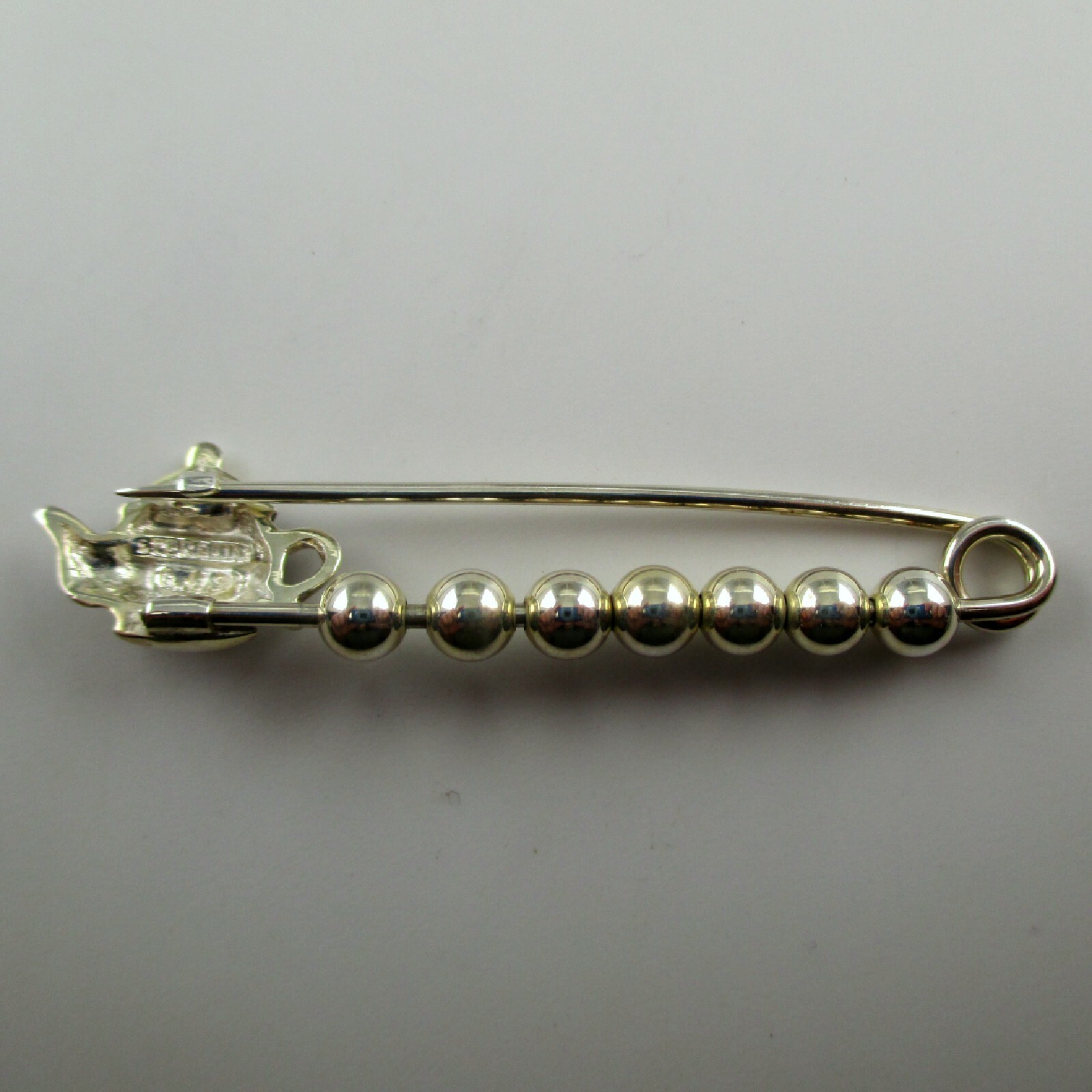 Sterling Silver TEAPOT Charm Pin HOLDER Tea Party Gift HANGER Tea Lover VINTAGE