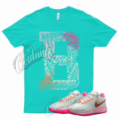 BLESSED Shirt for Lebron 20 Time Machine Barely Green Soft Pink Multi Color 19 1