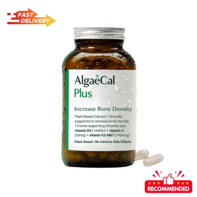 AlgaeCal Plus Stronger Bones Veggie Dietary Supplement Algae Cal 120 Capsules