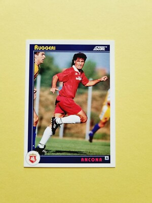 CARD NO. 24 OSCAR RUGGERI ANCONA FIGURE 1992-1993 FOOTBALL SCORE NO STICKER