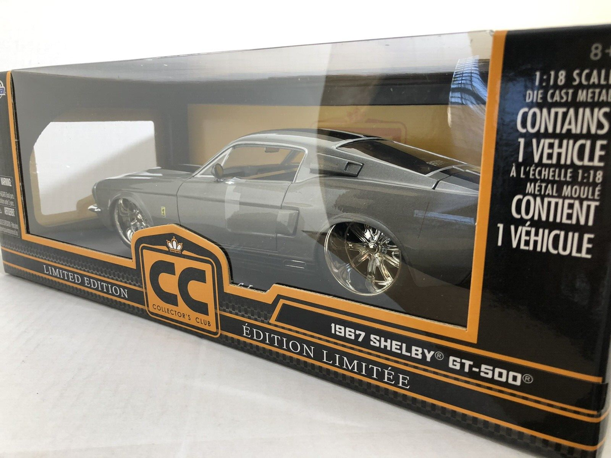 JADA COLLECTORS CLUB CC 1967 SHELBY GT-500 GRAY 1:18 LIMITED