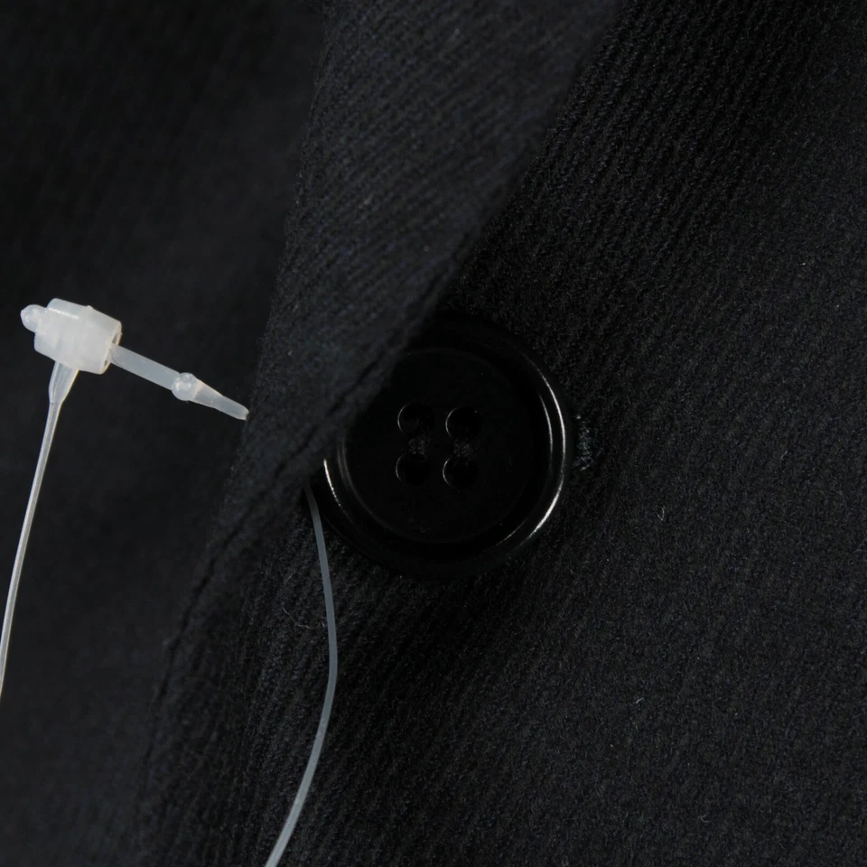 Abrigo deportivo Sartorio 100 % lana nuevo con etiquetas talla 56 EE. UU. 46R en azul marino liso Foto 4 de 4