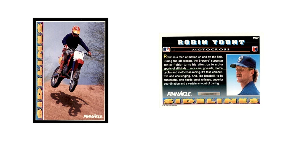 Tarjetas de béisbol Pinnacle Robin Yount 1992 #287 Foto 3 de 3