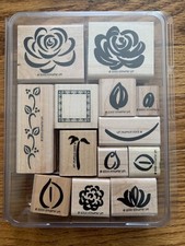 Flower rubber stamps - set x 13 lot - new