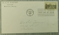 First Issue Wheatland James Buchanan Home Lancaster PA 1956 Stamp Envelope Cover