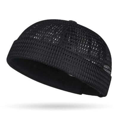 Herren Damen Docker Hat Fisherman Cap Hip Hop Skull Cap Sailor Beanie Mesh