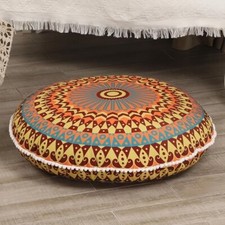 32 inches Meditation Floor Cushion for Adults, Round 1 Count Pack of 2 Yellow