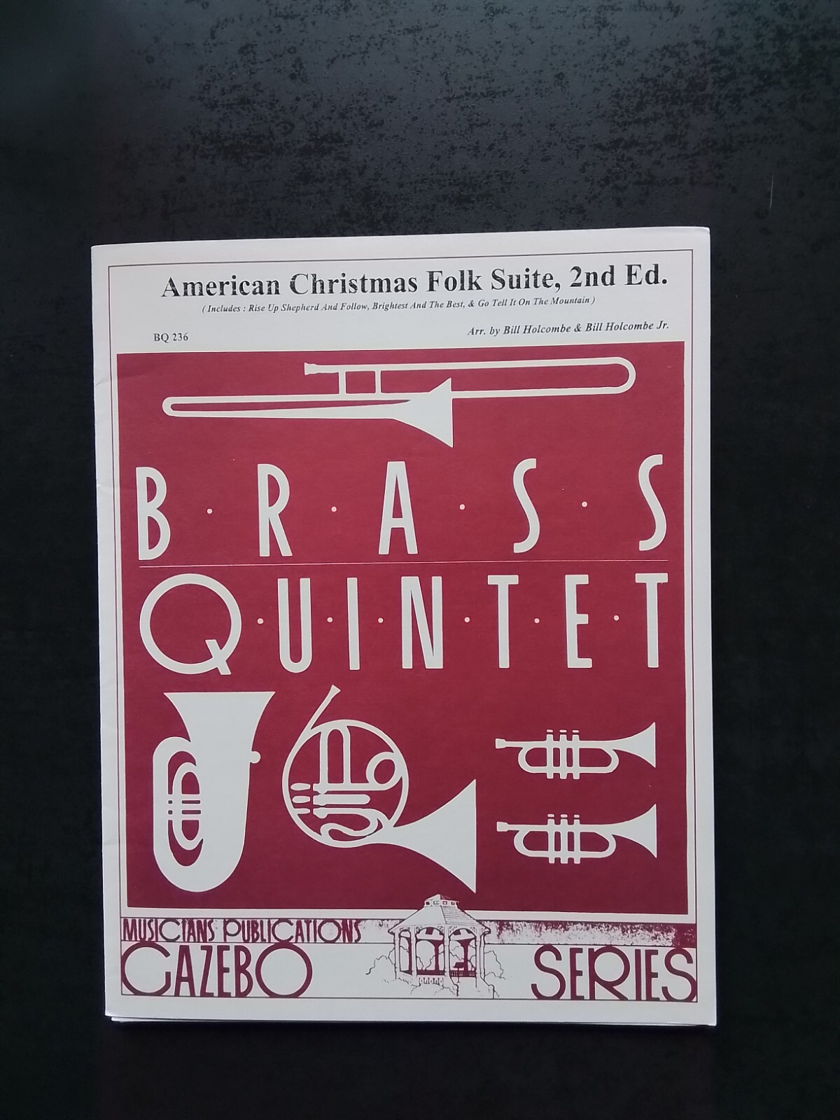 Partition Brass Quintet American Christmas par Bill Holcombe pour quintette de cuivres