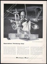 1955 UNIVAC Scientific computer scientist art vintage print ad