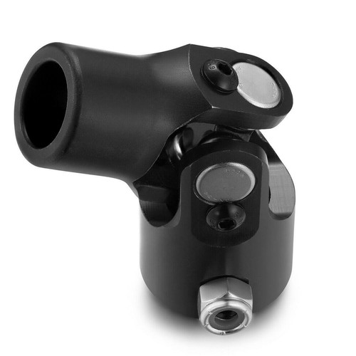 1" DD x 3/4" Smooth Round Steering Shaft Universal Joint Coupler Black Steel - Picture 3 of 5