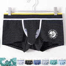 Men's Cotton Underwear Breathable Sexy Boxer Briefs with Elephant Nose Trunks