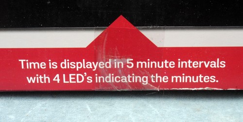 OPEN BOX TECH TOOLS 12"x 12" LED WALL WORD CLOCK, DISPLAYS TIME AS TEXT PL-2140 - Picture 3 of 4