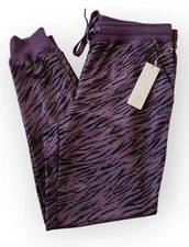 Lularoe Animal Print Jax Joggers Cozy M Drawstring Tiger Zebra *NOT VELOUR* NEW