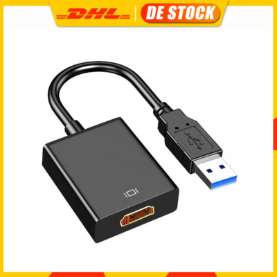 USB 3.0 zu auf HDMI HD 1080P Videokabel Adapter Konverter Für Laptop PC HDTV DE