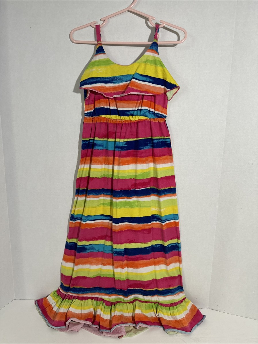 The Childrens Place Youth Girls Striped Maxi Dress, Size S 5/6
