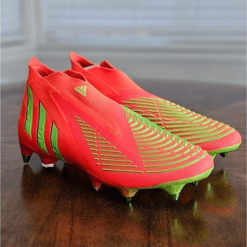 Adidas Predator Edge+ Plus SG Soccer Cleats Data Pack GW1038 Solar Red W 6.5 New - Picture 4 of 14