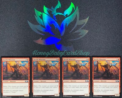 MTG Core Set 2019 Hostile Minotaur x 4 Playset English M19 Common Set