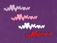 HEARTS  6  Valentine die cuts scrapbook cards