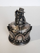 Vintage Pewter Tooth Fairy Trinket Box