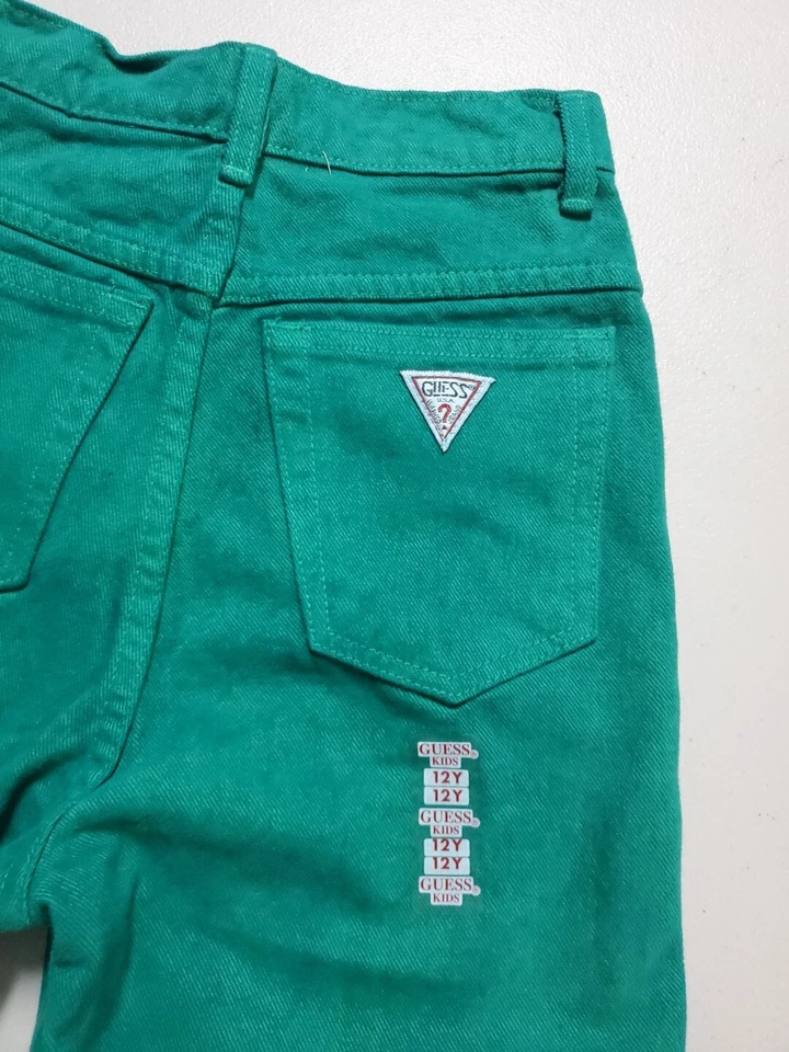 Pantalones Guess Niños Vintage Años 90 Verde Jóvenes Niñas Talla 12 Y Hechos en EE. UU. Nuevos Foto 3 de 4