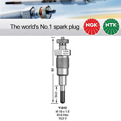 8x NGK Glow Plug Y-810 6929