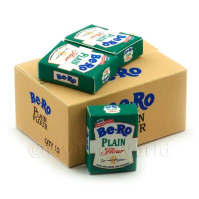 Puppenhaus Miniatur Bero Plain Flour Shop Lagerbox und 3 lose Schachteln