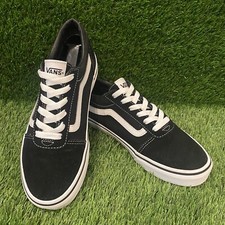 Vans Old Skool Low Black White Canvas Suede Youth Sz 5 Skateboarding Shoe 751505