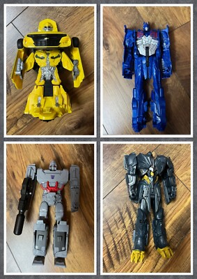 4 Transformer Figuren Hasbro Dickie Paket Megatron Bumbelbee Optimus Prime Titan