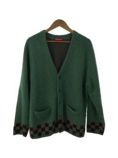 21SS Brushed Checkerboard Cardigan Cardigan L Green No.kg331 | eBay