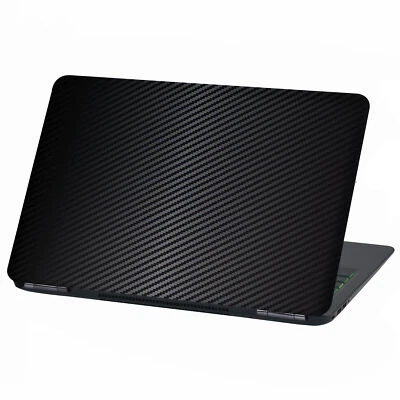 Laptop Folie Aufkleber Sticker 13-17"Zoll Vinyl Notebook LP25 Carbon Schwarz - Bild 1 von 4