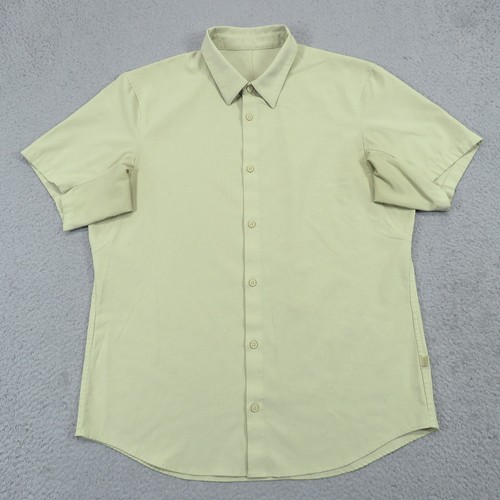 Lululemon Herren Hemd Medium Airing Easy Ventlight Button Dew Green Belüftet LM3DK5S