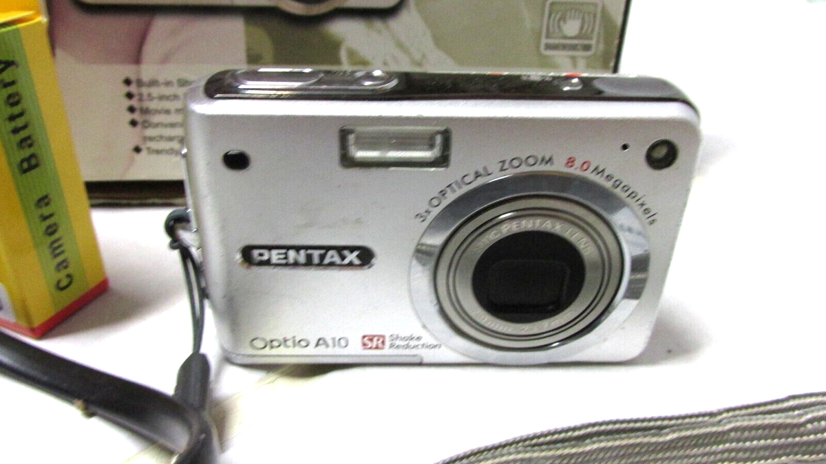 PENTAX Pentax Optio A10 8.0MP Digital Camera - Silver for PENTAX Pentax Optio A10 8.0MP Digital Camera - Silver for
