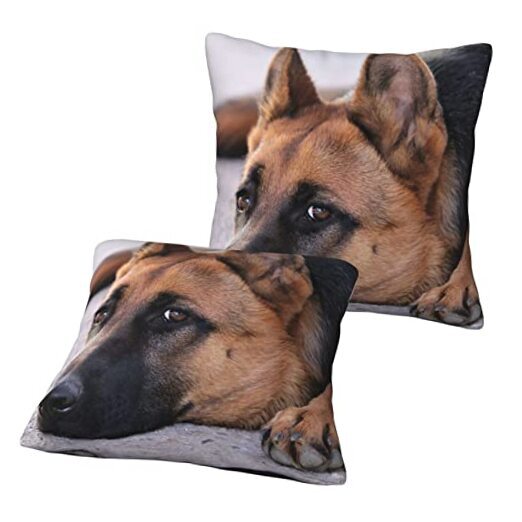 Pillow Covers Set of 2 Pillowcase,Double-Sided Print Square German Shepherd