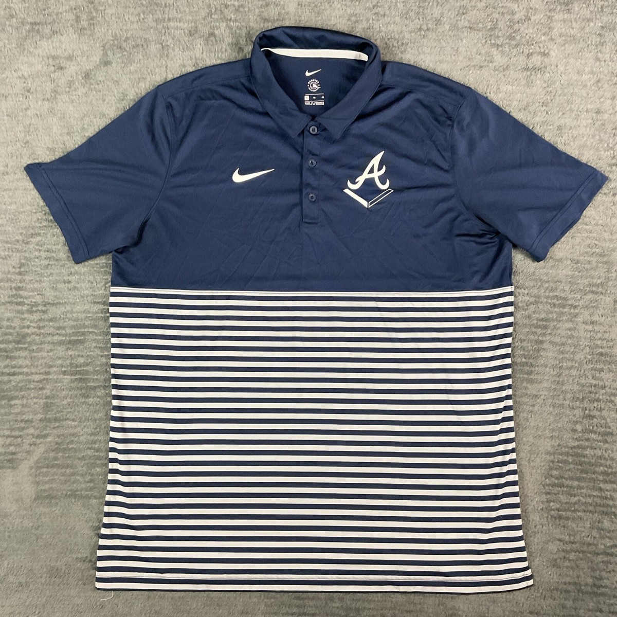 atlanta braves nike polo