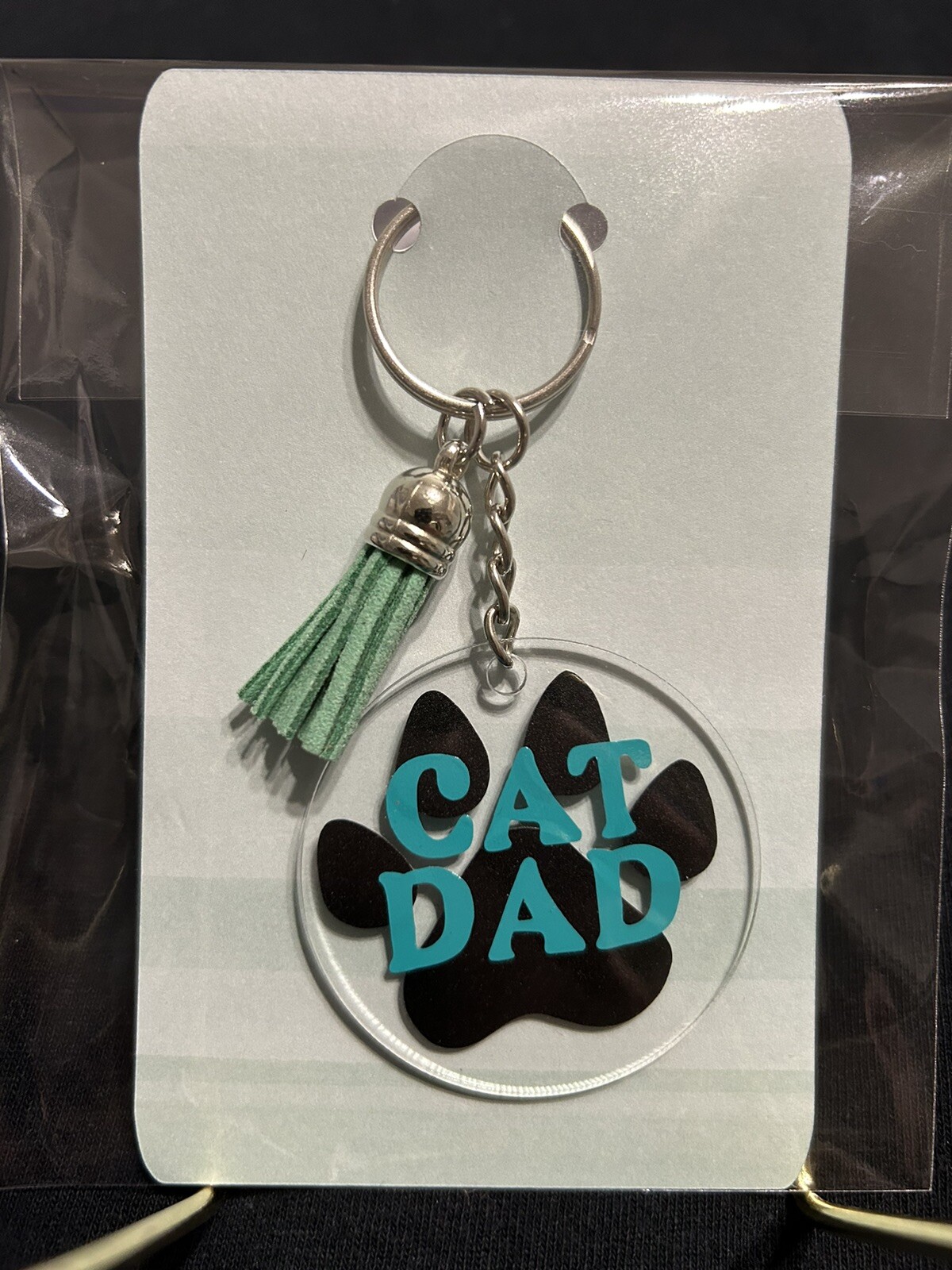custom handmade keychain “Cat Dad” | eBay