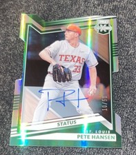 2022 Elite Extra Edition Green Die Cut Rookie Auto #10/50 Pete Hansen Cardinals