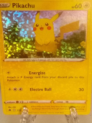 mcdonald's 25th anniversary pikachu holo