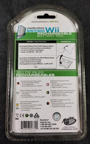 Mad Catz Rechargeable Battery Pack for Nintendo Wii Fit - Picture 2 of 2