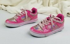 Heelys Girl's Pink Glitter Lace Up Roller Skate Shoes Size Youth 5 UK 4 EUR 36.5