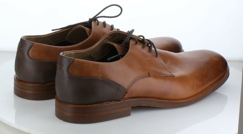 MSRP $175 H by Hudson London Enrico Brown Leather Derby Men's Size 46 EU - 13 US - Picture 4 of 5