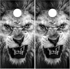 Tiger Black White LAMINATED Cornhole Wrap Bag Toss Skin Decal Sticker