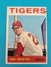 1964 Topps #58 Don Demeter Detroit Tigers BASEBALL Card 9A