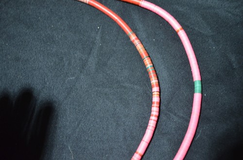 Two Strings Mostly Red & Pink, thin round beads for jewelry and crafts Flat disk - Picture 10 of 12