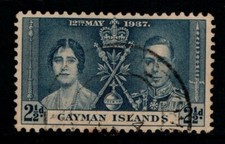 Cayman Islands 1937 King George VI 2½d Coronation  SG114 Used