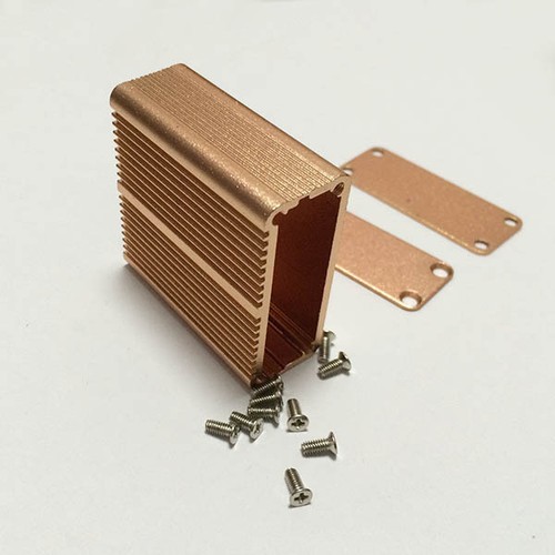 Aluminum enclosure MINI AMP case 18.5X45X45mm(H*W*L) DIY Coffee color NEW - Picture 6 of 9