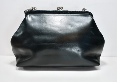 Vintage JEAN PAUL GAULTIER Metal Panel Black Leather Frame Vintage JEAN PAUL GAULTIER Metal Panel Black Leather Frame